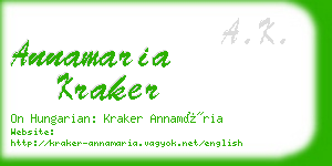 annamaria kraker business card